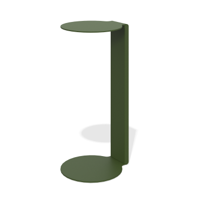 Приставной столик металлический малый Мале (оливково-зеленый муар)